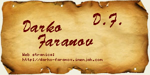 Darko Faranov vizit kartica